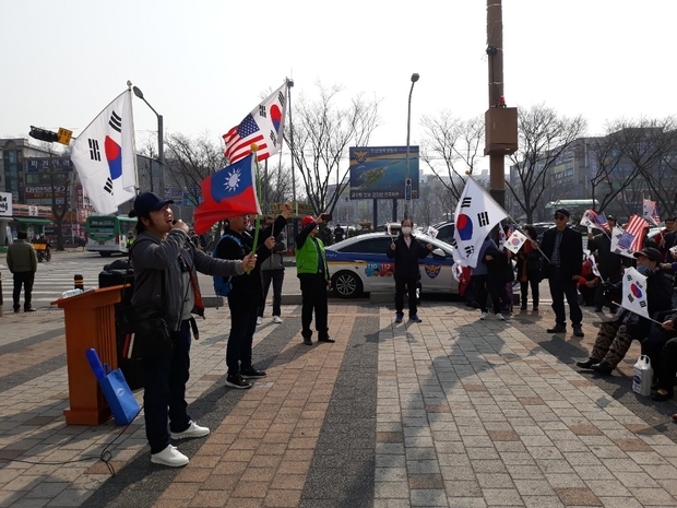 3월 1일 새로운한국위한국민운동과 자유통일희망연합이 주관한 안산 상록수역 광장에서 개최된 3.1절 100주년 범국민대회