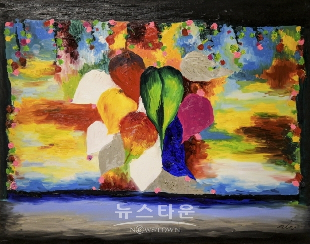 곽경민 작가의 ‘Collected leaves and memory’(김한정 기자)
