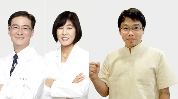 사진: (왼쪽부터) 명한의원 김형석 원장, 장해영 원장 / 마디75한의원 전낙유 원장