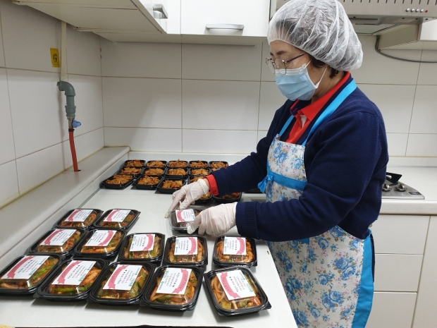 반찬배달 준비 모습