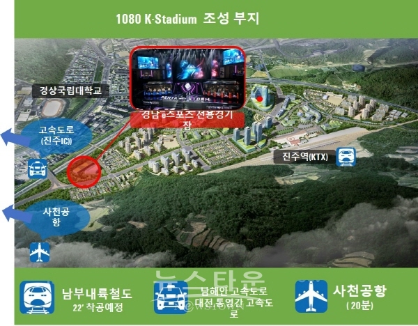 경남 e스포츠 상설경기장 위치 조감도