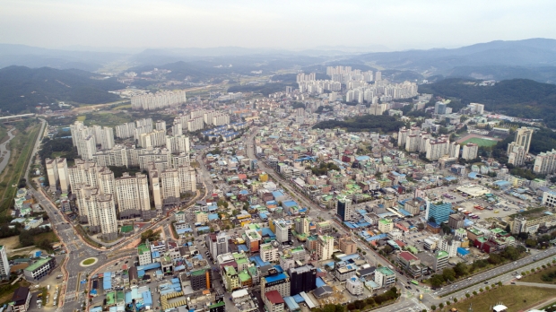 신관동(강북) 일대 전경