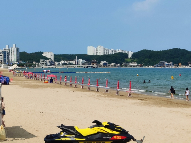포항 영일대 해수욕장 전경사진