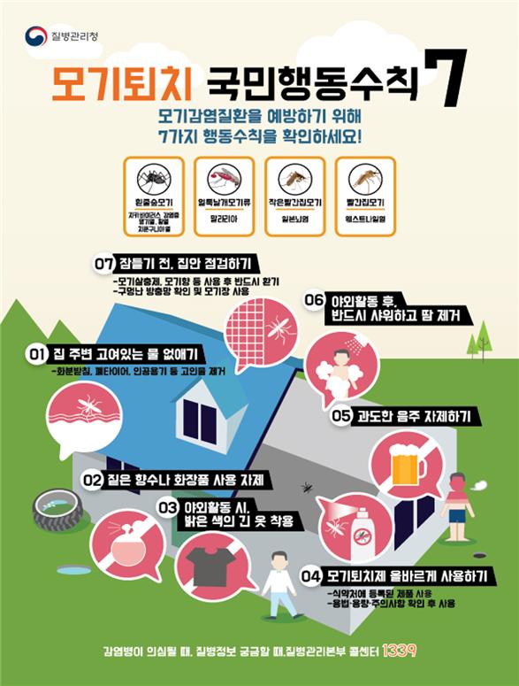 모기퇴치 국민행동수칙 포스터./ ⓒ질병관리청