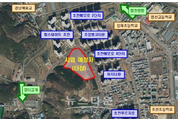 공동주택 공급 위치도(장재공원)
