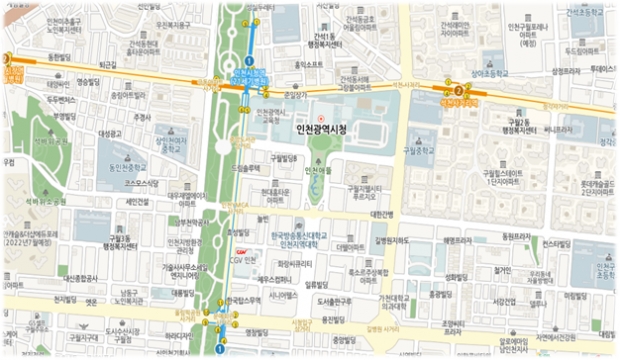 미래로 교통정온화사업 위치도