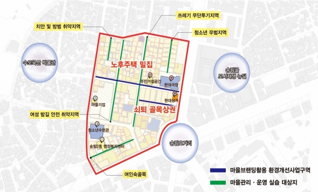 매화마을 사업구상도