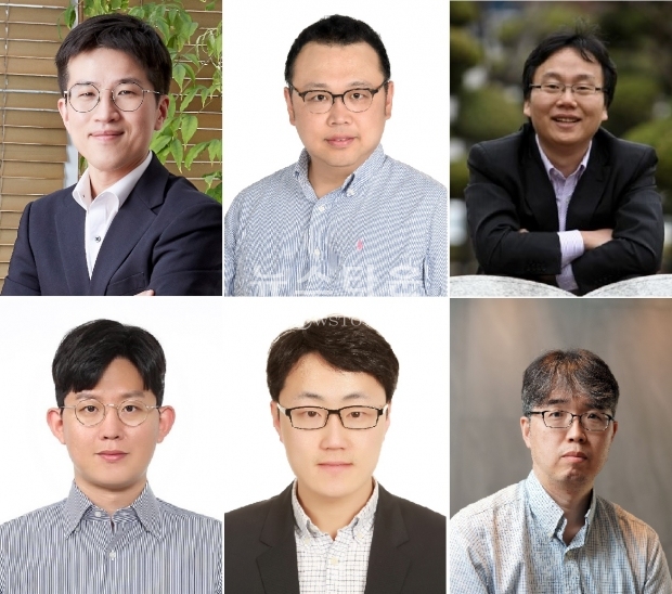 삼성미래기술육성사업 2022년 상반기 지원 과제에 선정된 주요 교수들. 왼쪽위부터 시계방향으로 강찬희(서울대), 권영진(KAIST), 김대현(경북대), 김준성(포스텍), 양용수(KAIST), 최영재(GIST) 교수 -가나다순- / 사진 : 삼성미래기술육성재단