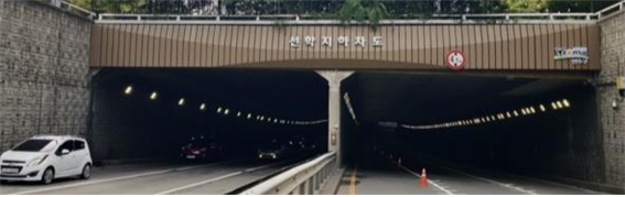 선학지하차도 야간경관사업 개선 후