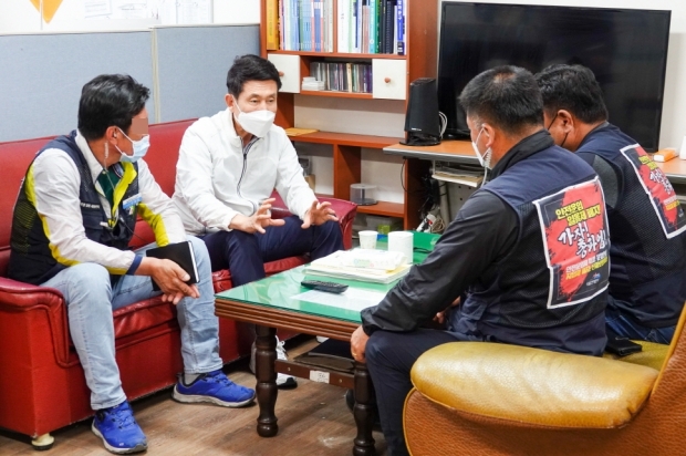 화물연대 파업현장