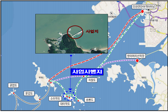 대이작항지구 위치도