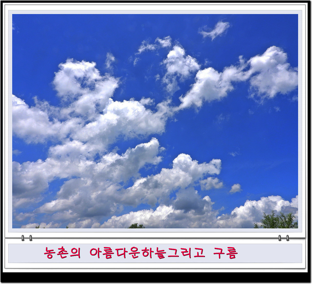 비온뒤 깔끔한 하늘과 농촌풍경비가 오고 난 뒤면 농촌의 하늘을 자랑한다.