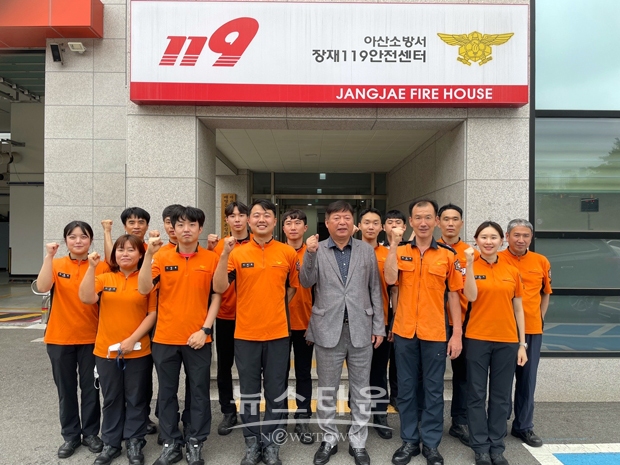 구동철 아산소방서장, 현장활동대원 격려(장재