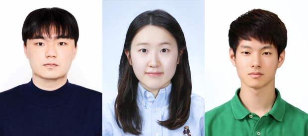 (왼쪽부터) 인하대학교 전자공학과 김희제, 정유진, 김준표 학생.