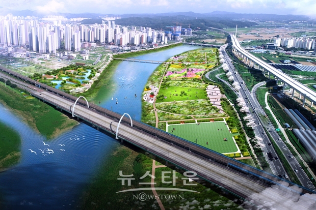 곡교천 Art-Riverpark 통합하천사업 조감도