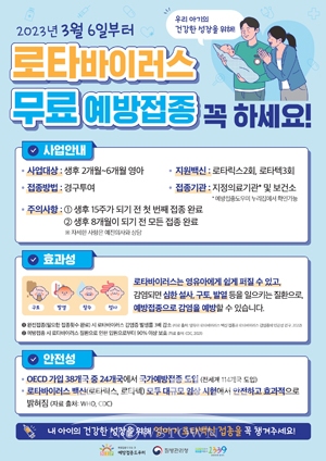 로타바이러스 백신접종 홍보물