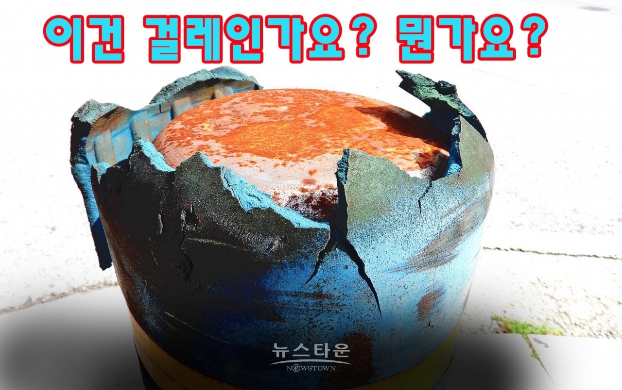 인도 차량진입 방지시설(봉) 걸레가 따로 없네