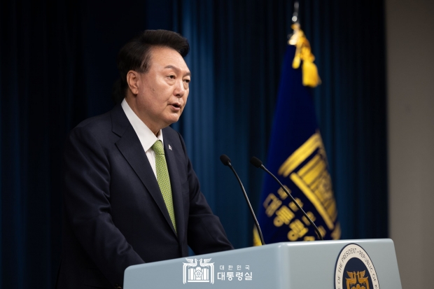 6월 3일 포항 영일만 앞바다 석유·가스 매장 관련 국정브리핑을 하는 윤석열 대통령/대통령실