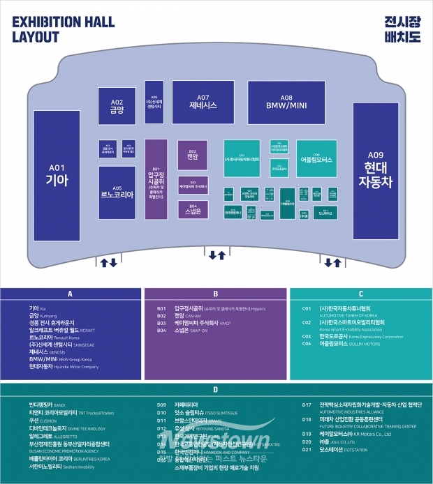 2024 부산모빌리티쇼 전시장 배치도