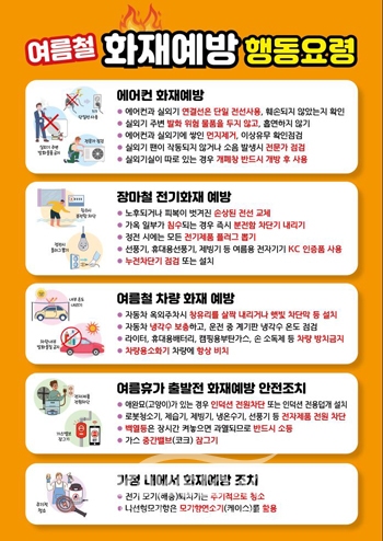 여름철 화재예방 행동요령