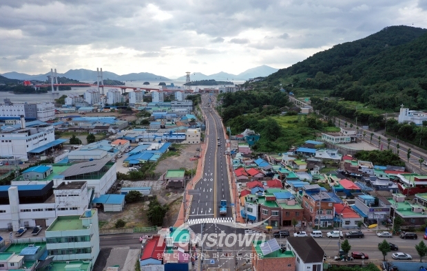 삼천포대교공원~각산사거리 간 도시계획도로 개통