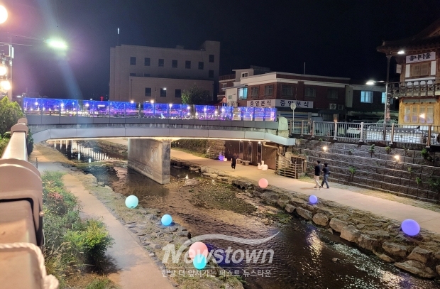 제민천 야간경관 조명 설치
