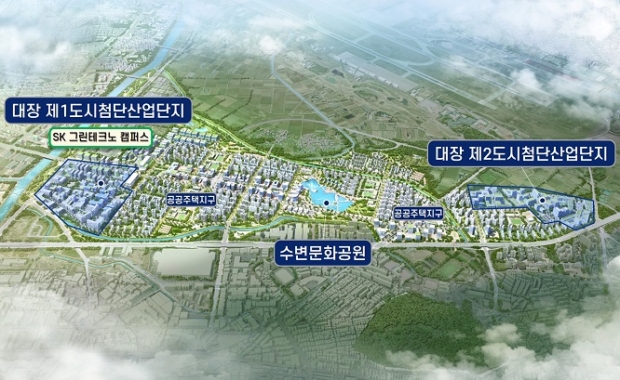 대장신도시 및 대장도시첨단산업단지 조감도