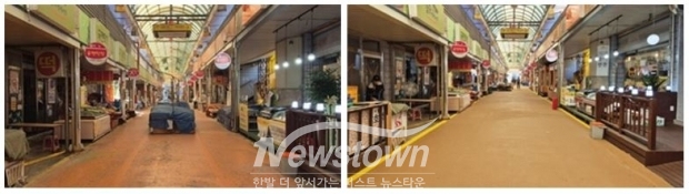 장승백이 시공 전 (좌)     시공 후 (우)