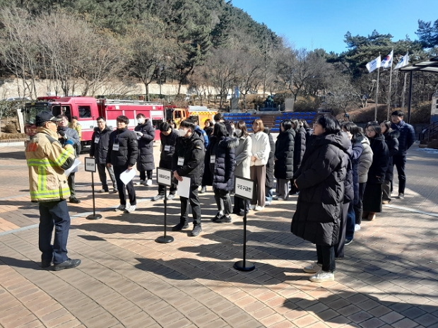 옥련119안전센터 훈련강평