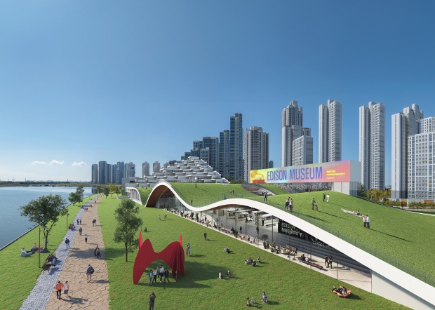 송도 6공구 워터프런트 호수변(A12블록)부분 투시도