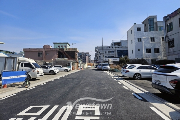 도시계획도로 개통(만성세차장 일원)