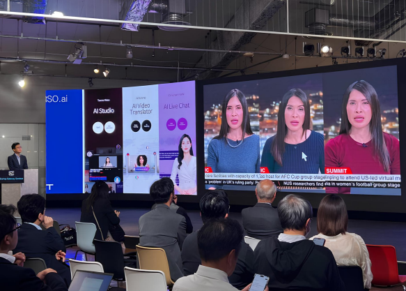 코트라 ‘2025 코리아 ICT 엑스포 인 재팬’ 이스트소프트 기업 소개 현장 사진