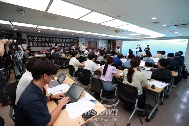 오세현 아산시장, 아산 경찰병원 예비타당성 통과 환영 기자회견