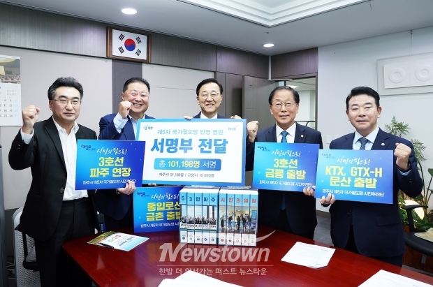 파주시, 국토교통부 장관에 ‘철도 염원’ 파주시민 10만인 서명부 전달/파주시
