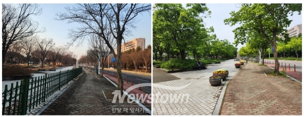 노후 경계 펜스 철거 전(좌)과 후(우)/고양시