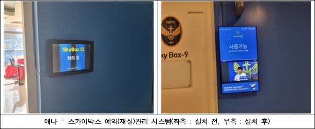 ㈜애나 : 스카이박스 예약 시스템 설치 현황
