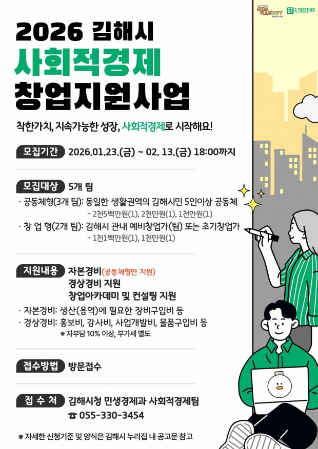 지원사업 참여팀 모집 포스터/김해시제공