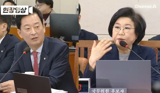 국회 인사청문회에서 연세대학교 자녀 특혜입학 의혹에 대해 국민의힘 최은석 의원으로부터 질문을 받는 이혜훈 기획예산처 장관 후보자/채널A 뉴스화면 캡처