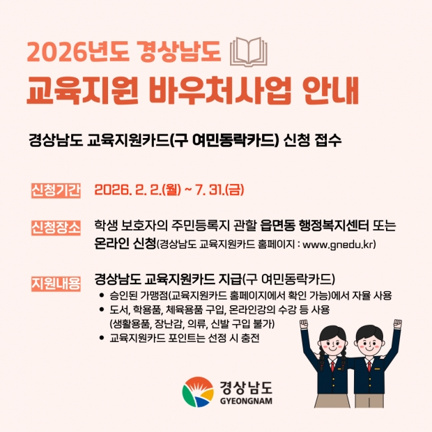 교육지원바우처 홍보이미지/경남도제공