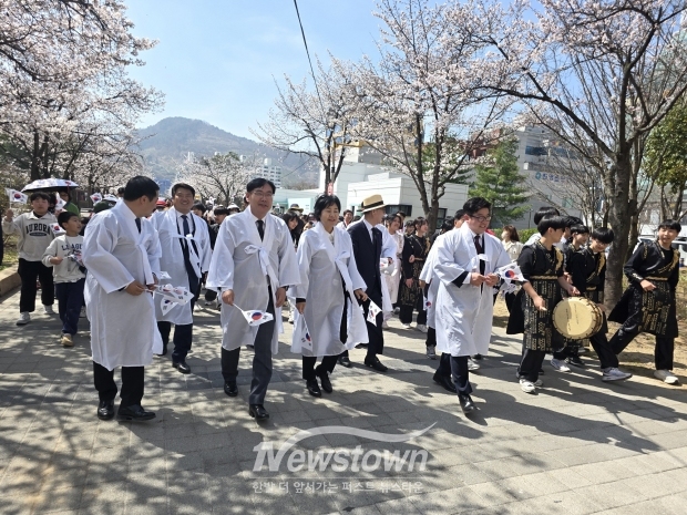 ​제107주년 진영읍 기미독립만세운동/사진 김국진기자​