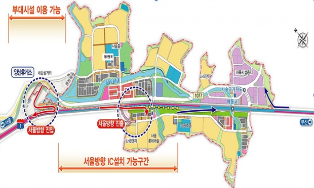 양산사송 하이패스IC 설치 구간/양산시제공