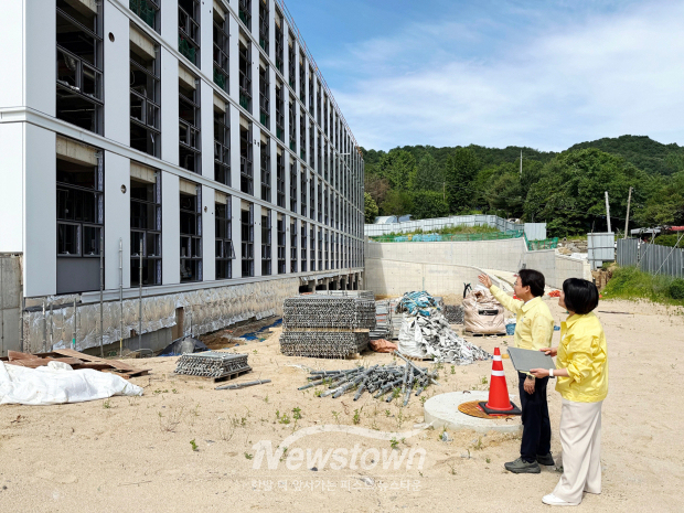 충남권역 재활병원 건립공사 현장 안전점검(사진 / 아산시 제공)