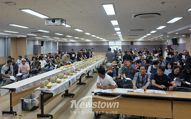 스마트팜 멜론 품종 품평회 및 현장교육(사진 / 청양군 제공)