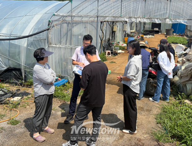 외국인 계절 근로자 인권 실태 현장점검(사진 / 청양군 제공)