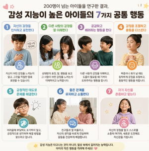 ‘감성 지능’ 높은 ‘똑똑한 아이들’ 7가지 공통 행동